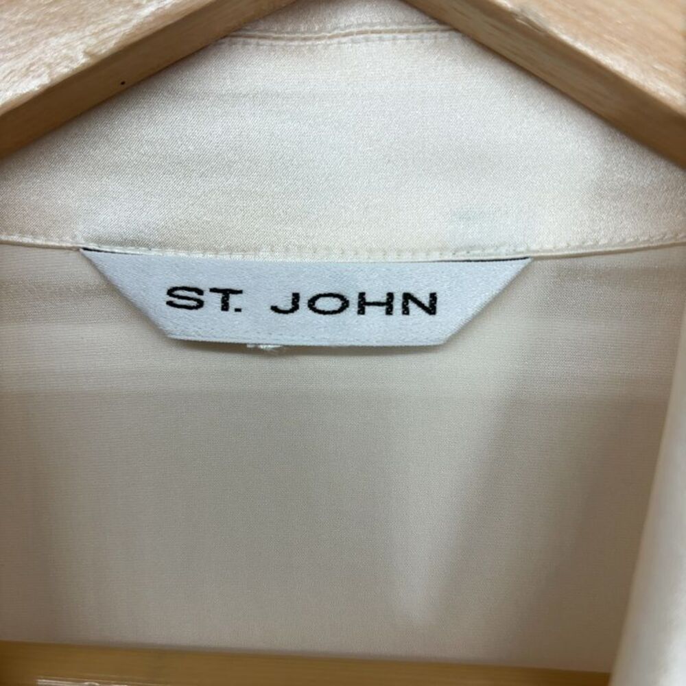 St. John Ruffled Button-Front Blouse - Picture 3 of 4